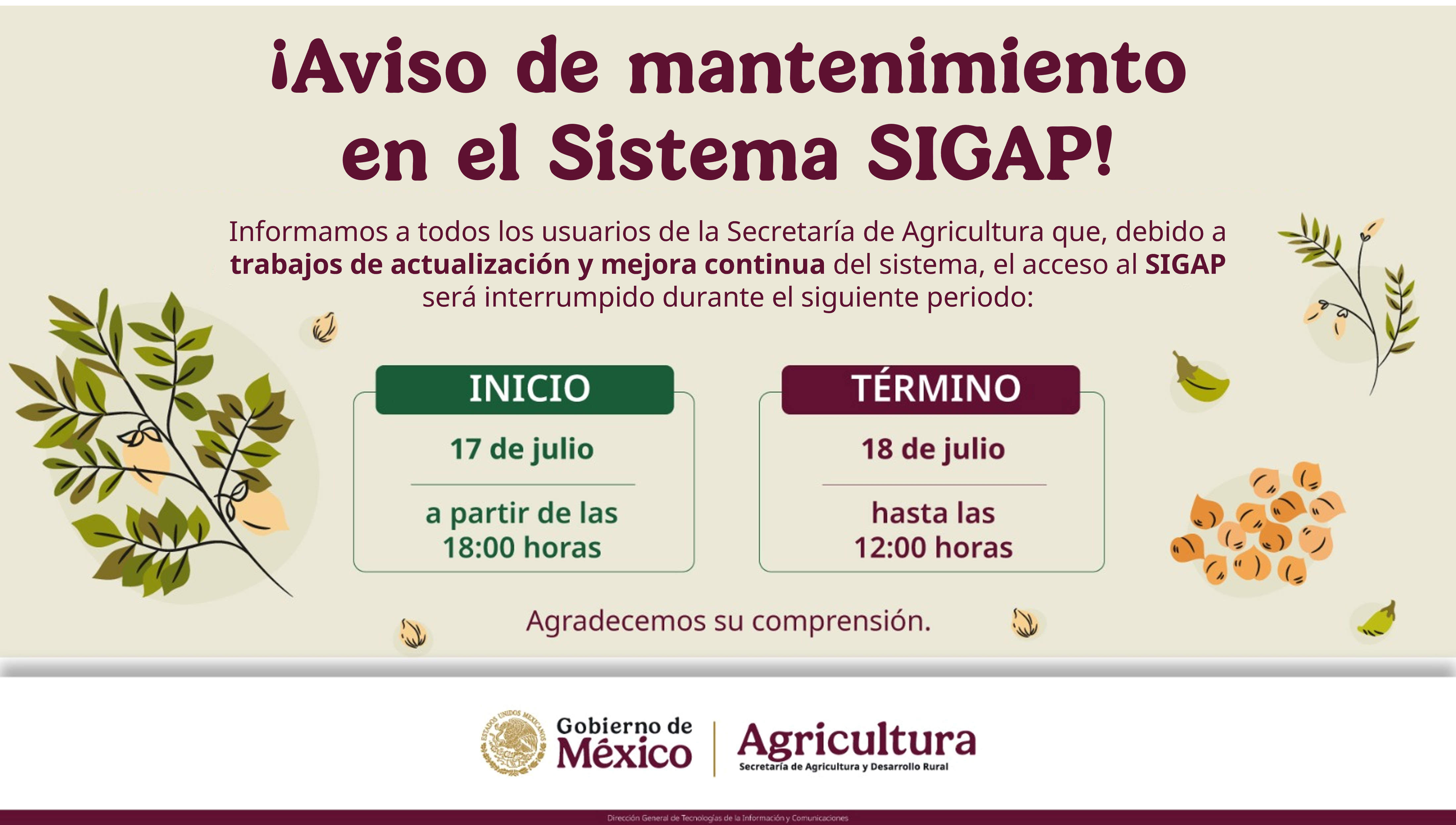 Aviso de Mantenimiento